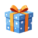 stickersearch 17452 gift polka blue large