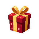 stickersearch 20626 gift red gold large