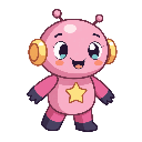 stickersearch 16369 robot pink large