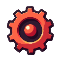 stickersearch 20196 gear plastic red large