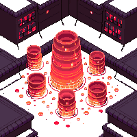 flesh tile red organic pulsing horror