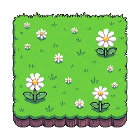 grass tile flowers small white daisies
