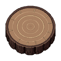 log tile brown round cross section bark