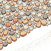 pebble mosaic tile multicolor rounded stones inlay