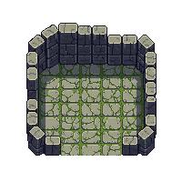 ruins tile gray ancient broken overgrown moss