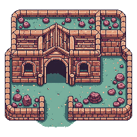 Brick Stable — free pixel art sprite from Topdown Buildings Props