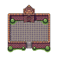 Brick Mausoleum — free pixel art sprite from Topdown Buildings Props