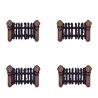 Iron Fence — free pixel art sprite from Topdown Buildings Props