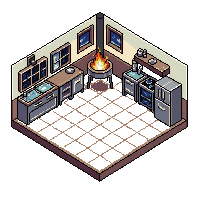 Stove — free pixel art sprite from Topdown Buildings Props