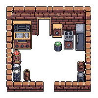 Brick Bakery — free pixel art sprite from Topdown Buildings Props