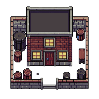 Brick General Store — free pixel art sprite from Topdown Buildings Props