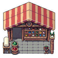 Brick Market Stall — free pixel art sprite from Topdown Buildings Props