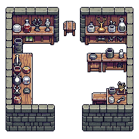 Fantasy Apothecary — free pixel art sprite from Topdown Buildings Props