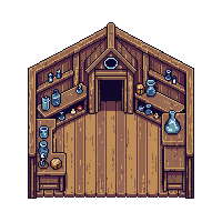 wooden alchemist shop