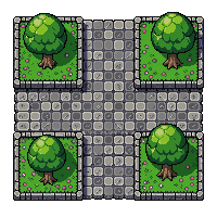 Cobblestone Road — free pixel art sprite from Topdown Buildings Props