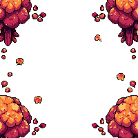 topdown autumn leaves ground orange tile