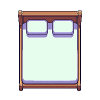 topdown bed wooden frame blanket