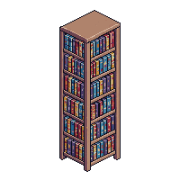 topdown bookshelf tall full books