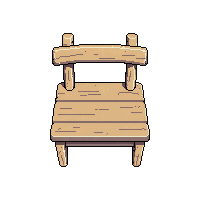 topdown chair wooden simple seat