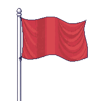 topdown flag banner pole waving