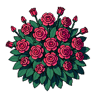 topdown flower red roses ground cluster