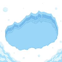 topdown ice tile frozen lake blue