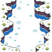 topdown river tile flowing blue current