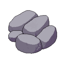 topdown rock small stone pebble cluster