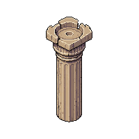 topdown ruins ancient broken wall column