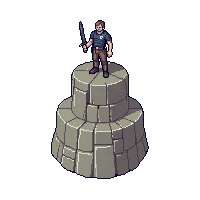 topdown statue hero stone pedestal