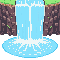 topdown waterfall top edge cascading