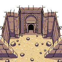 ancient ruins dust cloud settling particles ancient