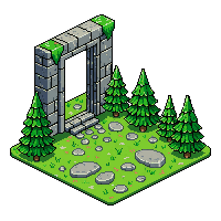 ancient ruins fern cluster large green floor growing shade