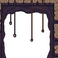 ancient ruins hanging chains ceiling rusty iron dangling