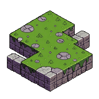 ancient ruins moss patch thick green covering stone surface