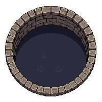 ancient ruins mysterious well circular stone deep dark water