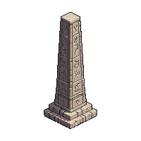 ancient ruins obelisk tall narrow carved symbols stone
