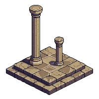 ancient ruins pillar base square foundation stone step