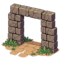 ancient ruins ruined doorway stone frame no door crumbled