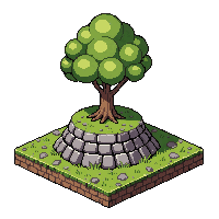 ancient ruins small tree sapling growing rubble persistent