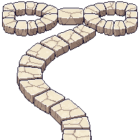 ancient ruins stepping stones path water crossing flat rocks