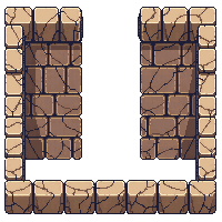 ancient ruins temple wall window narrow slit stone framed