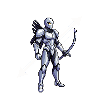 celestial archer light bow radiant arrows silver armor