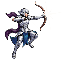 celestial archer light bow radiant arrows silver armor