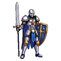 celestial paladin radiant shield blessed sword plate armor