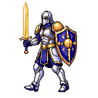 celestial paladin radiant shield blessed sword plate armor