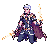 celestial scout glowing daggers light cloak nimble defeated