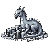 dragon hoard ancient coin pile silver medium stack silver