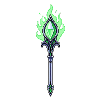 dragon hoard emerald scepter silver metal rod medium