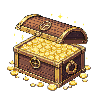dragon hoard gold chest legendary glowing magical aura